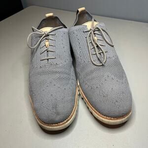 Cole Haan Oxfords Mens Size 13M Zerogrand Wingtip Ironstone Gray Stitchlite